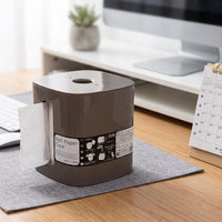 Toilet Roll Holder and Bathroom Storage Cabinet, Freestanding Toilet Paper Tissue Box, Modern Minimalist Style Bathroom Decor, No Drill