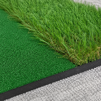 Golf Practice Mat, Home/Yard/Indoor, Simulator Compatible, 10cm Thick EVA, Double Turf Design, with Tee Holder