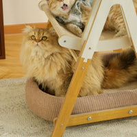 Double Layer Cat Hammock 2-in-1 Double Layer Cat Bed Pet Resting Station