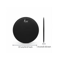 Wear Resistant 14 Inch Black Drum Head Anti-Slip Musical Instrument Accessory for Drummers