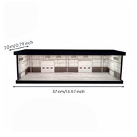Parking Lot Scene Model Box USB Powered Diecast Car Garage Display for Hobbyists