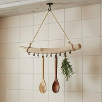 Driftwood Wall Hanger Artisanal Appearance Bohemian Key Rack Versatile Rustic Entryway Hook Rack for Bedroom, Kitchen