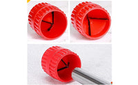 Copper Pipe Deburring Tool Tri-Blade Design Aluminum Tube Chamferer Hardened Alloy Steel Blades Pipe Rim Scraper for Plumbers, DIY Users, Plumbing Repair, Workshop