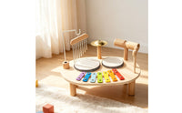 Musical Activity Table Multifunction Toy Drum Set with Xylophone Comprehensive Music Center with Mallets for Young Children, Kids, Playroom