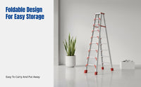 Aluminum Step Ladder, Heavy-Duty, Foldable, Thickened, Home & Engineering Use