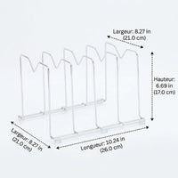 Kitchen Lid and Cutting Board Rack, Rust-Proof Metal Vertical Storage, Modern Organizer for Cutting Boards