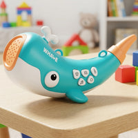 Toy Whistle with Strap Rechargeable Whale Whistle Whistle Light-up Musical for Children, Pretend Play, Breathing Practice