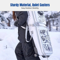 2024 Ski Bag with Wheels, Snowboard & Ski Gear Storage, Wet-Dry Separation, Large Capacity, Double/Single Board, Boots Organizer
