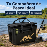 Portable Foldable Fishing Bucket, EVA 40cm, with Lid and Handle, for Bait, Small Fish and Lure, 9-12L