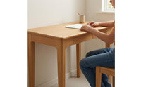 Minimalist Wooden Desk Rounded Corners Solid Wood Desk Smooth Surface Furniture