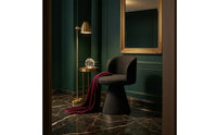 High-Resilience Sponge Swivel Accent Chair Black Velvet Swivel Chair
