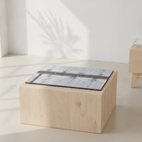 Wooden Airport Apron Display Board Rectangular Model Runway Platform Flat for Desk, Shelf