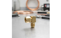 Brass Flare Elbow Right-Angle 90-Degree Flare Elbow Pipe Connector Threaded Corrosion-Resistant for Refrigeration, Tight Areas