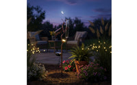 Praying Garden Stake Figure Sun-Powered Rain Gauge Waterproof Solar Powered Rain Gauge Light Easy read Scale Garden Stake Figure Lawn Light