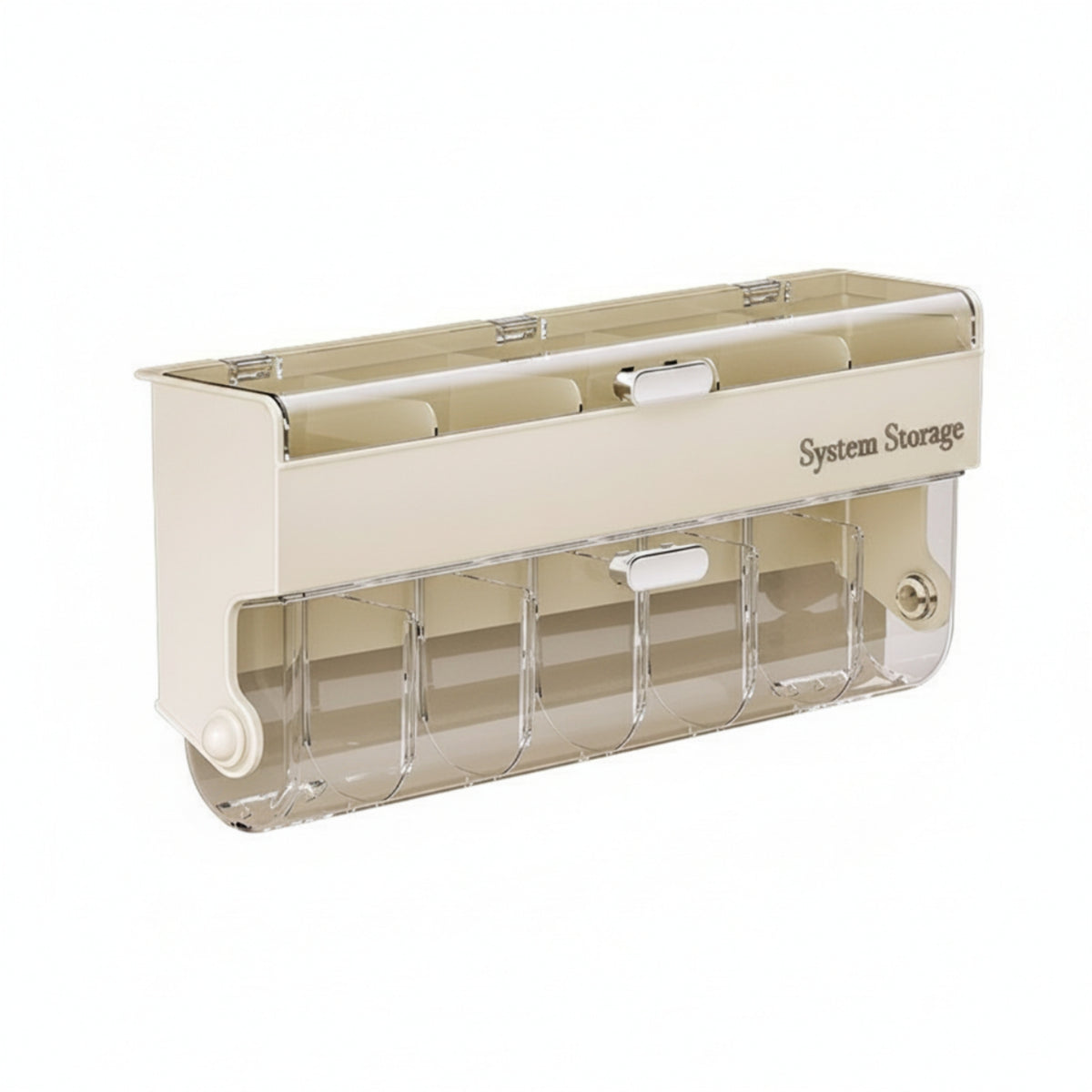Wall-Mounted Storage Box Divided Wall Storage Box Transparent Container for Cabinet Door, Closet
