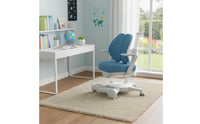 Support Ergonomic Kids Study Chair Foldable Armrests Ergonomic Kids Desk Chair 360° Swivel High-Density Sponge Cushion for Students, Home Schooling