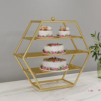 European Style Metal Iron Fruit and Dessert Display Stand, Gold