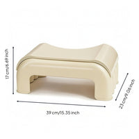 Anti-Slip Toilet Stool Compact Toilet Footstool Stable Squatting Stool Space-Saving for Family