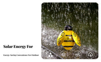 Waterproof Solar Bee Light Weather Resistant Iron Art Bee Lamp Easy to Hang for Patio, Balcony, Fence