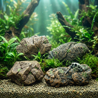 4 Pieces Rock Ornaments Looking Fake Stone Authentic-Looking Artificial Rock for Aquarists