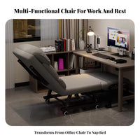 Two-PurposeUse Transformable resting Lounger Space-Saving Reclining Seat Extendable Footrest Computer Chair Ergonomic Design for telecommuting Workers, Students, gaming enthusiasts, Dorm Room, Study