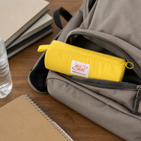 Korean Style Sandwich Pencil Case for Students, Solid Color, High Aesthetic Value, Simple Zipper Stationery Pouch