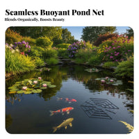 20 Pieces Hexagonal Fish Guard PP Material Buoyant Pond Protector Grid Nearly Invisible Waterfowl Deterrent Grid for Koi Ponds