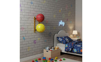 Punchnon-Damaging Installation Wall Mounted Ball Rack Space-Saving Design Basketball Storage Holder Minimalist Design Multi-Ball Storage Rack Easy to Install for Children, Playroom, Bedroom, Garage