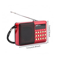 Portable Mini Radio Carrying Strap Mini Radio with Display Pocket Size