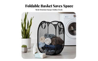 Large Capacity Foldable Laundry Basket Space-Saving Collapsible Laundry Basket Lightweight for Children, Travelers, Bedroom, Bathroom