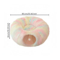 Padded Soft Cat Tunnel Bed Cushioned Cat Tunnel Bed