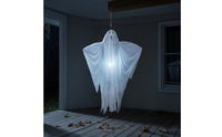 Sound Activated Ghost Draped Light up Ghost Prop Electric Interactive for Haunted House, Halloween Party