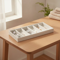 Eyeglasses Display Tray Low-Profile Eyewear Tray with 6 Compartments Open-Top Sunglasses Organizer for Collectors, Closet Drawer, Retail Counter