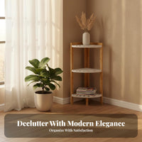 Three-Tier Corner Shelf Minimalist Design Storage Server spaceSaving Shelf Unit for Apartment Dwellers, Plant Lovers, Study Room, Bedroom, Hallway