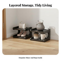 Narrow Profile Multi-Tier Shoe Stand Space-Saving Footwear Stand Strong Load-Bearing Household Storage Accessible Design for Apartment Dwellers, Homeowners, Entryway, Corner, Hallway, Bedroom