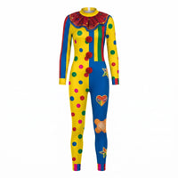 Clown Jumpsuit Form-Fitting-Hugging Clown Jumpsuit Long Sleeves Bodysuit Costume