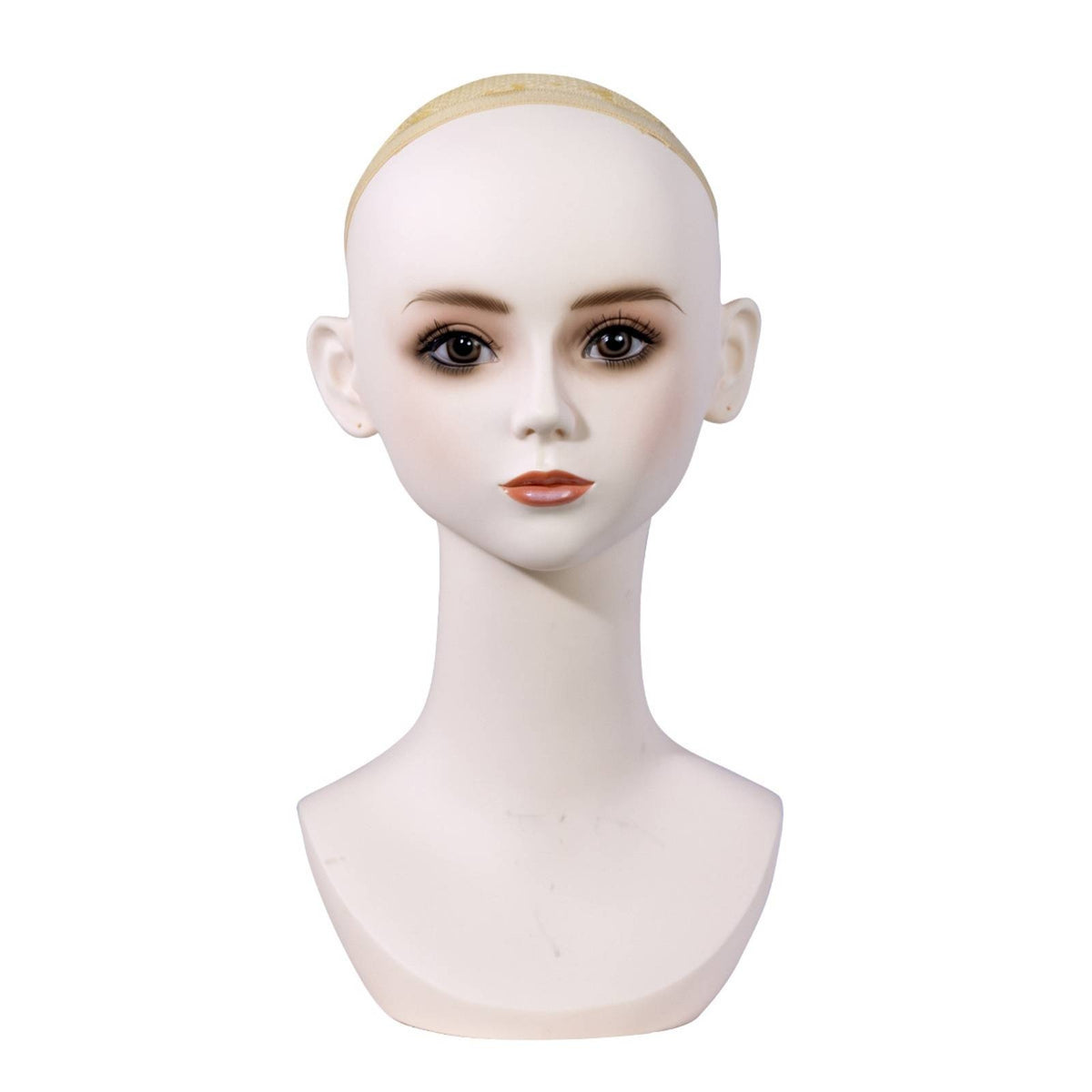 Mannequin Head  Lifespan Size Mannequin Head with Shoulders Easy to Clean for Salons, Boutiques, Storefront Presentation