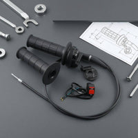 Anti-Slip Twist Throttle Assembly Textured Rubber Motorcycle Throttle Assembly Black Grip Set for Away-from-Road-Road
