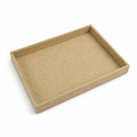 Countertop Jewelry Tray with Raised Sides Shallow Fabric Display Tray Soft Organizer Velvet for Retail Counter, Home Organization