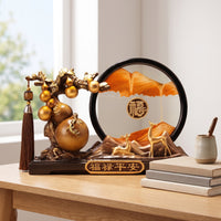 Tabletop Sand Art Ornament Layered Gourd Sand Art Display 3D Landscape for Entryway, Office Desk