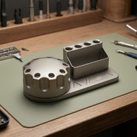 Rotating Screwdriver Rack Shiny Finish Desktop Screwdriver Stand Rectangular Foundation Tool Holder Stand