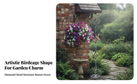Functional Art Birdcage Rain Chain Weather Resistant Eaves Drainage Chain Pleasant Sound for Outdoor, Patio, Gazebo
