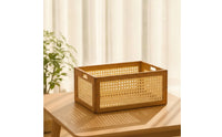 CD Storage Box Wooden Desktop Organizer with Handles Compact CD Holder for Collectors