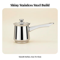 High Temperature Resistant Turkish Coffee Pot Long-Lasting Cezve Ibrik Easy to Clean Stovetop Coffee Creator Multi-Functional for Baristas, Home Cooks, Parents, Kitchen, Cafe, Restaurant, Bakery
