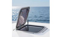 Square Porthole Window Black Inner Border Hinged Porthole Window Latch Handles