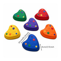 Toddler Stepping Stones Heart-Shaped Balance Stones Balance Coach Lightweight Toys Molded for Children, Playroom, Kindergarten
