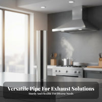 Heat Resistant Stainless Steel Exhaust Pipe Long-Lasting Metal Heater Pipe Easy to Install for DIY Enthusiasts, HVAC Technicians