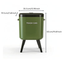 Slim Trash Can with Legs Modern Trash Can with Raised Legs Space-Saving Elevated Waste Bin Sturdy for Bathroom