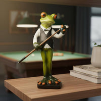Costumed Frog Figurine Nordic Design Anthropomorphic Frog Statue Long-Lasting for Garden, Office