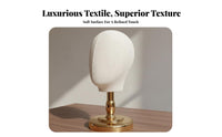 Hat Display Mannequin Head Short Neck Shape Linen Mannequin Head Stand Stable Round Base Hat Display Bust for Milliners, Shop Owners, Commerce Show